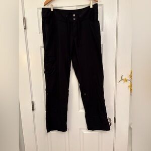 Columbia Omni Shield Women’s Black Hiking Pants Cargo Pocket Size 16